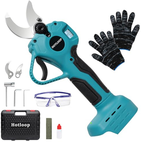 Akku Astschere Professionelle Elektrische Gartenschere für Makita 18V Batterie (Ohne Akku),Gardena Akku Gartenschere Max 30mm Schneiddurchmesser mit 2 SK5 Ersatzklingen,LCD Anzeige