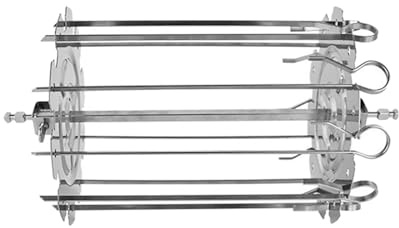 RMWHGDUL Panier à Broche pour Rôtisserie, Broche à Kebab, Système de Broche Rotative Portable et Polyvalent en Acier Inoxydable