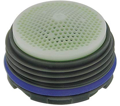 Neoperl 13 0100 5 Ultra Low Flow PCA Cache Spray Aerator, Tom Thumb Size, 0.5 GPM, Lime Green/White Dome, Spray Stream, M16.5 x 1 Threads, Plastic, 0.463 Height