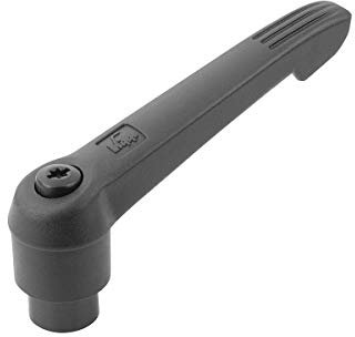 KIPP - Bedienteile | Normelemente K0269.3101.20 Kipp Klemmhebel, Innengewinde-Gr.3 M10-schwarzgrau-Komp. Stahl, Kunststoff schwarz, Grifflänge 80mm, 2 Stück