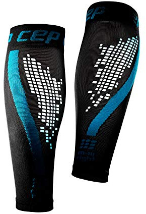 CEP - Nighttech Calf Sleeve 2.0 Reflektierende Beinstulpen/Wadenschoner für Damen, Socken für präzise Wadenkompression, Unisex, WS4L0, blau, II