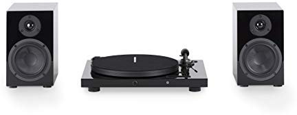 Pro-Ject Juke Box E HiFi Set Noir Ensemble de platine vinyle en Aluminium avec Bluetooth et Moteur CC