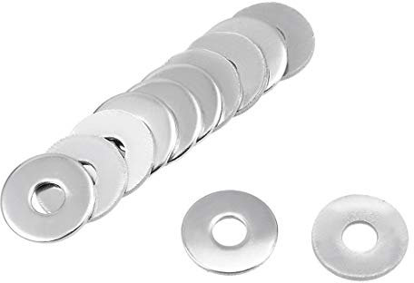sourcing map 200 Stück Unterlegscheiben M3 4 mm x 12 mm x 1 mm Flach Unterlegscheiben 304 Edelstahl Beilagscheiben für Schraub Bolzen