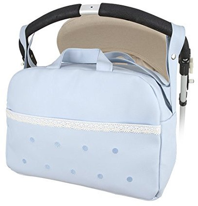 Bolso Carro BEbe Maternal Polipiel Levante Con Asa para colgar al hombro-Danielstore (Azul)
