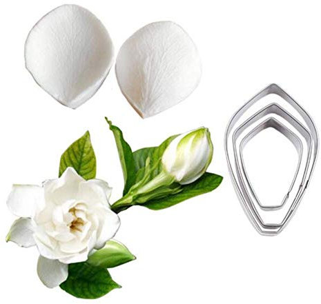 Fiore Foglia Petalo Venatore Taglierino Silicone Stampi Acciaio Inox Ripieno Set, Decorazione Dolci Toosl Coltello per Biscotti Cottura, Teglie e Sugarcract Cioccolato Gumpaste Torta - Gardenia