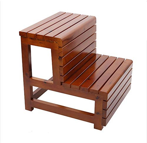 Hockerleiter/Klapphocker klappstufen Holz/klappstufenleiter/Klapptritts/Stufen Tritthocker/Hockerleiter/Tritthocker klappbar/Leiterstuhl/Tritt- kleine Leiter/2 Schritt Hocker