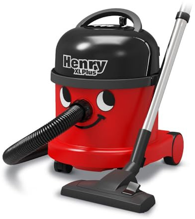 Henry XL Plus NRV370 Cylinder Vacuum Cleaner, 15L, Red Black
