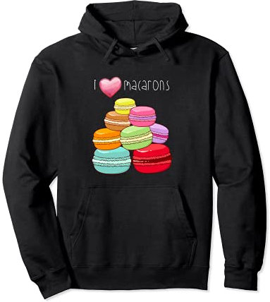 I Love Macarons Paris Cadeaux Macaron macaron amoureux Sweat à Capuche