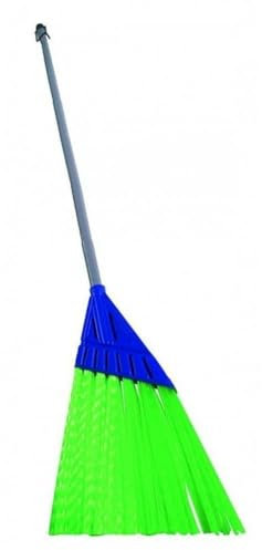 TERRE JARDIN - Balai Cantonnier, Vert, 145 x 28 cm - Balai Exterieur, Balcons, Terrasses, Garages - Fibres en Étoile, Nettoyage Facile et Efficace