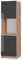 Vicco Oven housing cabinet Fame-Line, Anthracite high gloss/Gold power oak, 60 cm open