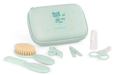 Miniland Baby Kit Mint. Borsa da toilette con articoli per la cura del bambino.