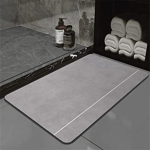 Badezimmerteppich, Badematte Rutschfest, 60x90cm Bad Teppich LäUfer, Duschmatte, Badteppich Badvorleger Rutschfest Waschbar, Antirutschmatte Dusche, Teppich Badezimmer, Bathroom Bath Mat, Marmoriert
