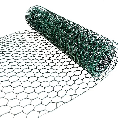 FSSTUD Floral Wire Mesh Netting Green Floral Arrangement Frame Wire Netting Poultry Fencing Net Gardening Plant Net Chicken Wire Net 35 x 200 cm