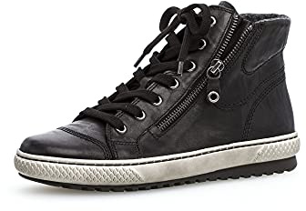 Gabor Damen Schnürstiefeletten, Frauen Stiefeletten,Winterschuhe,gefüttert,Stiefel,Bootee,Booties,halbstiefel,schwarz (Smoky),40.5 EU / 7 UK