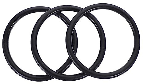 VICASKY Almohadillas de Goma para Cuencos Budistas Cristal, 3 Piezas Negras, Cojines para Instrumentos de Meditación y Accesorios de Budismo