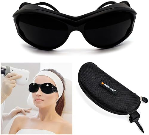 FREEMASCOT Gafas IPL de 200-2000 nm para depilación láser, bronceado y terapia de luz roja para protección ocular