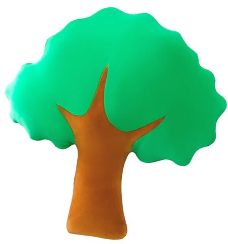 Viusneun Kissen, 50cm Blatt Plüsch Dekokissen Kreatives Pflanze Sofakissen Flauschige Weiche Plüschkissen für Zuhause Schlafzimmer Wohnzimmer Kinderzimmer (Apfelbaum)