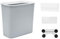 onlyfire Magnetic Trash Can, 8L Plastic Garbage Bin for Barbecue Grills, Hanging Kitchen Bin for Kitchen, Bedroom, Bathroom, Camping, White