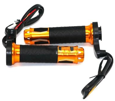 JUANZD 12V Elektrische Heizgriffe for Motorräder, Motorrad, Heizgriff, ATV, Roller, 22 mm, 7/8 Zoll, Lenker, Handwärmer, Aluminium(Gold)
