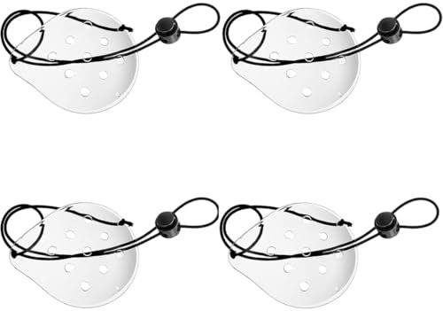 EIHI 4pcs Máscara ocular transparente, máscara de protección ocular de plástico poroso con carcasa retráctil, máscara ocular transpirable, transpirable para hombres y mujeres