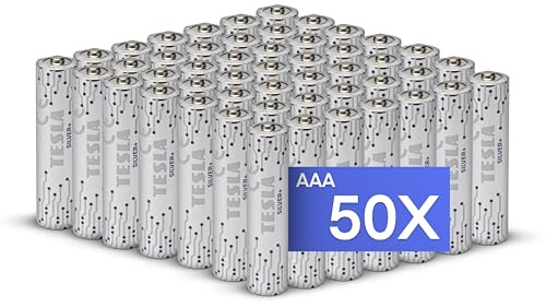 Tesla Future Batteries AAA Batterien 50 Stück LR3 Alkaline Batterie Leistungsstark Langlebig