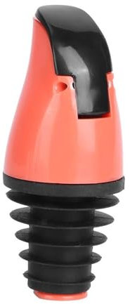 2-Pack Oil Bottle Pourer Stopper – Drip-Free Spout for Soy Sauce, Vinegar, Olive Oil – Navy Blue & Orange Red (ABS + Silicone, Universal Fit)(Orange Red)