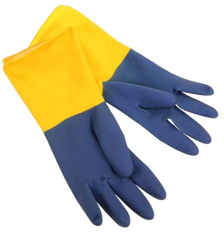 SHINEOFI 1 Pair Acid Resistant Working Gloves Durable Slip Garden Industrial Safety Gloves for Outdoor Work Beekeeping and Laboratory Use Comfortable Fit