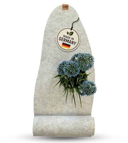 kontor28® - Premium Tischläufer Filz 100% Made in Germany aus Upcycling-PET Filz | Waschbarer Tischläufer in 100x30 cm Kratz- und hitzebeständig | Filzläufer VEJLE Beige für Indoor & Outdoor