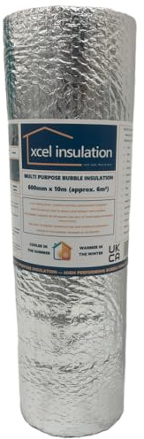 Xcel Multi Purpose Insulation 600mm x 10m, Thermal Aluminium Foil, Reflective & Radiant Barrier