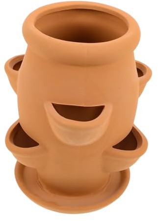 OFFSCH de para Suculentas con Múltiples Maceta Elegante y Ligera para Jardín Exterior Contenedor Decorativo para Fresas Orquídeas y Plantas Pequeñas Diseño Ahorrador de