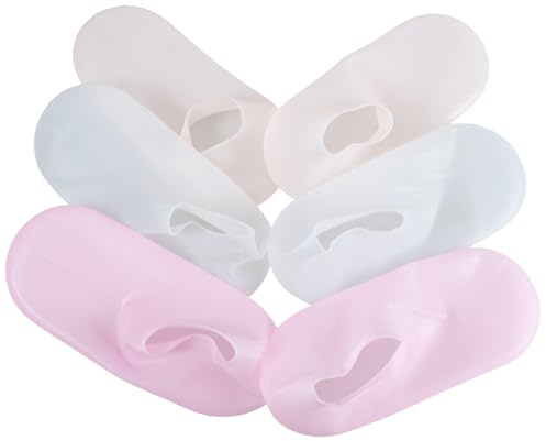 Cabilock 3 Paar Silikonsocken für Füße mit Lotionaufnahme Fußpflege Socken zum Schutz vor Trockenheit und Rissen für Reise und Spa zu Hause