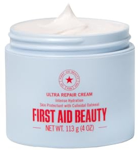 First Aid Beauty - Ultra Repair Cream - Intense Hydration Face & Body Moisturizer - Whipped Colloidal Oatmeal Clinically Proven to Strengthen Skin Barrier in 7 Days - Helps Relieve Eczema, 4 oz