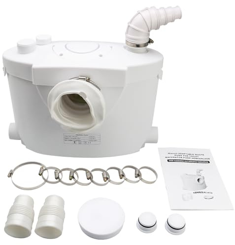 Hebeanlage Kleinhebeanlage 400W, Fäkalienpumpe 145L/min Schmutzwasserpumpen Sanitär Pumpe, Für WC, Dusche und Waschbecken