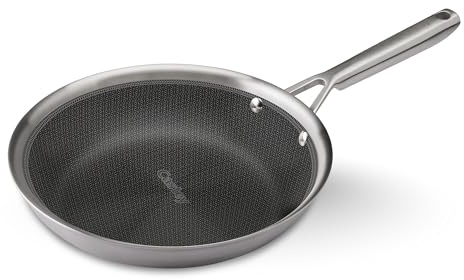 Castey - Sartén de Inducción Malmö Trimetal BeeTech, Modelo MBE-S18, Tamaño 18 cm, Acero Inoxidable 18/10 y Mango Ergonómico, Revestimiento Cerámico BeeTech Sin PFAS, para Todas las Cocinas