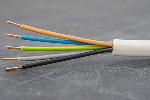 PVC Mantelleitung Kabel NYM-J 5x2,5, grau, Ring, 100 m