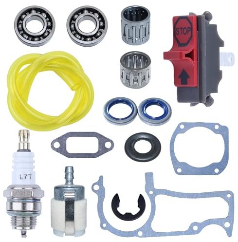 Cilindro carter Guarnizione Cuscinetto a sfera dell'albero a gomito del paraolio Kit per Husqvarna 362 365 371 372 372XP Parti di ricambio con rondella