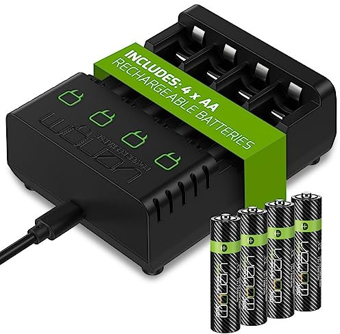 Venom Rechargeable Battery Charging Dock plus 4 x AA 2100mAh Batteries