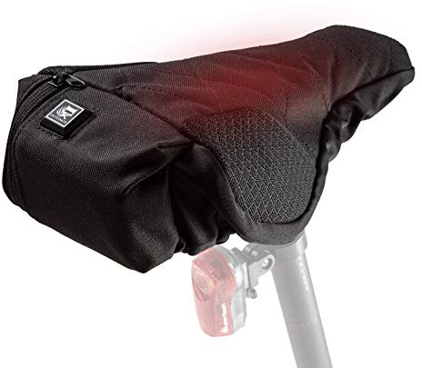 OUTCHAIR Fahrrad Sattel Überzug Easy Rider Sitz Heizung Heiz Kissen Beheizt, Schwarz