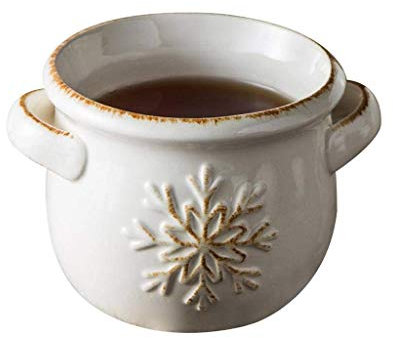 Sywlwxkq 400ML Soup Bowl Bowls with Handle Relief Retro Ceramic Glaze Microwave Milk Honey Sauce-White