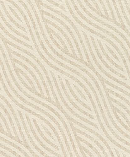 Rasch Tapeten Vliestapete (Grafisch) Beige creme 10,05 m x 0,53 m Kalahari 704532