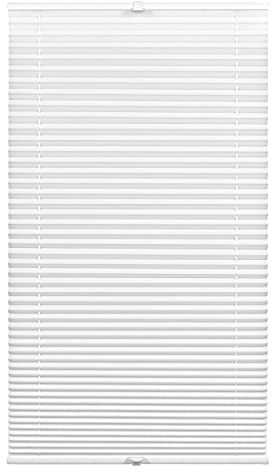 GARDINIA Plissee Concept Tageslicht, Blickdicht, Faltrollo, Lichtdurchlässig, Verstellbar, Einfach in der Breite kürzbar, Weiß, 75 x 130 cm