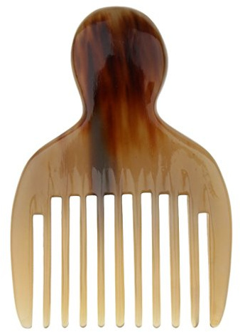 Tubayia Fingerstyle Comb Handheld Coarse Comb for Natural Curls Perm Strands Scalp Massage