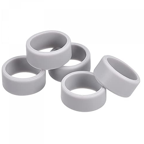 sourcing map Silicone Rubber Bands Rings Non-slip 1 Grey for Wrapping Paper, Cord Wraps, Bundle 5pcs