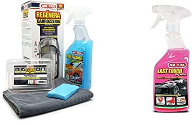 Mafra, Kit Regénera Carrozzeria, Trattamento Completo per Parti Esterne di Auto e Moto &, Last Touch Express, Cera Liquida per Carrozzeria Auto, H0946+H0543
