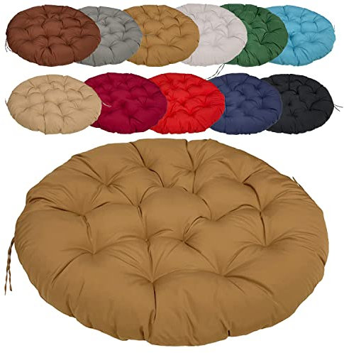 Yoosing Polsterauflage Auflage 70cm/27.55in, Festes Sitzkissen, mit Haltebändern, Gemütliche Gartenkissen und Bierbankauflagen - Hellbraun
