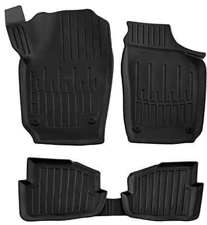 J&J AUTOMOTIVE 3D Gummimatten passend für Seat Ibiza 6L 2002-2008 5tlg, Fußmatten mit hohem Rand Allwetter Passform rutschfest Abwaschbar Geruchslos Schwarz
