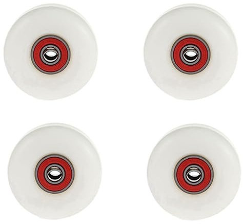 Ctwezoikmt 4 Stück Longboard Cruiser Rollen Skateboard Longboard Rollen für Ollie Punk Jumping Weiß