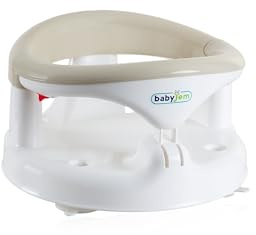 Babyjem Baby Badesitz Badewannesitz Babywanne Sitz, Stone Farbe, BPA-frei, ab 6 Monaten, Ergonomisch, mit Saugnäpfen, Kunststoff