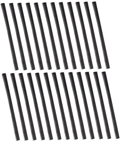 EXCEART 25st Skizzieren Sie Kohlenstoffstreifen Riesiger Bleistift Harte Holzkohlestäbchen Künstler Malen Werkzeuge Weinkohlestift Schwarze Stifte Klobiger Kohlestift Kohlestab Riese