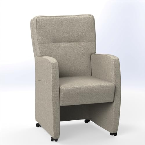 Polsetti - Greatful - Ohrensessel - Armlehnstuhl Drehbar - Gepolstert Sessel Wohnzimmer - Relaxsessel - Loungesessel - Esszimmerstühle - Fernsehsessel - Lesesessel Bequem - Bodensessel mit Rollen